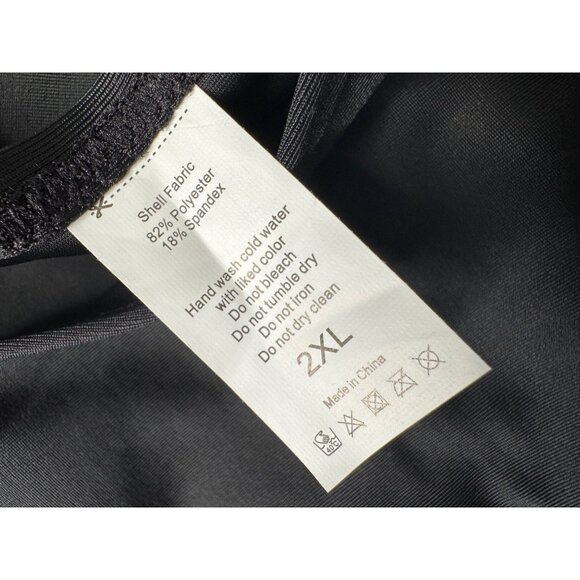 Charmo Halter Top Tankini Swimsuit Size 2XL NWT Bathing Suits Two Piece Black - Picture 5 of 9